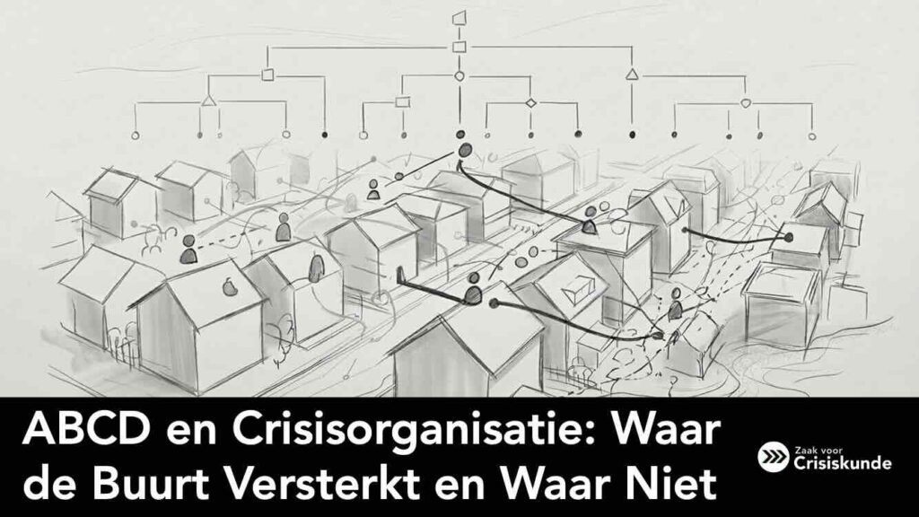 Afbeelding met woningen en verbindingen van assets als basis voor sociale cohesie.
