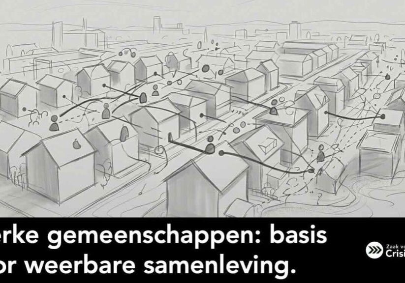 Een buurt met lijnen waarmee zichtbaar is dat ze verbonden zijn.